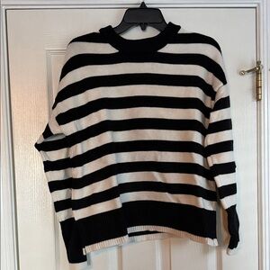 Philosophy Black and White Stripe Sweater